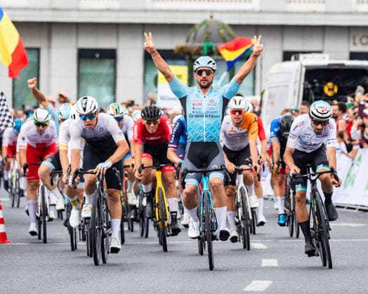 September 13, 2026, CYCLING TOUR OF ROMANIA, Stage 5 Bucharest Circuit 100 km, Bucuresti FRATCZAK RadosÅ‚aw (POL) from WIBATECH LUBELSKIE PERLA POLSKI winning portrait.