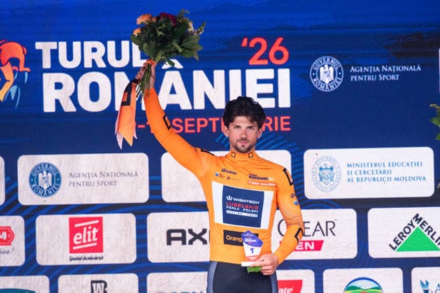 September 13, 2026, CYCLING TOUR OF ROMANIA, Stage 5 Bucharest Circuit 100 km, Bucuresti FRATCZAK RadosÅ‚aw (POL) from WIBATECH LUBELSKIE PERLA POLSKI celebration portrait close-up at the awards ceremony