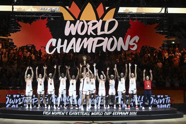 France v USA - FIBA Women s Basketball World Cup 2026 BERLIN, GERMANY - SEPTEMBER 13: USA team celebrates victory after winning the FIBA Women s Basketball World Cup 2026 final against France at Uber Arena in Berlin, Germany, on September 13, 2026. Halil Sagirkaya Anadolu Berlin Germany. Editorial use only. Please get in touch for any other usage.  Copyright: x2026xAnadoluxHalilxSagirkayax