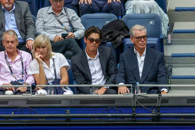 US Open tennis tournament - Day 15 Irish actor Pierce Brosnan (R) attends the Men s Singles Final of the US Open Tennis Championships in Flushing Meadows, New York, USA, 13 September 2026. FLUSHING MEADOWS NEW YORK United States  Copyright: xBRIANxHIRSCHFELDx