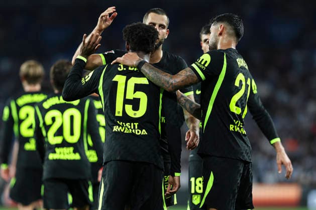 September 13, 2026, San Sebastian, Guipuzcoa, SPAIN: Jonathan David of Atletico de Madrid celebrates a goal during the Spanish league, LaLiga EA Sports, football match played between Real Sociedad and Atletico de Madrid at Reale Arena stadium on September 13, 2026, in San Sebastian, Spain. Real Sociedad V Atletico De Madrid - LaLiga EA Sports  - ZUMAa181 20260913_zaa_a181_349 Copyright: xIrinaxR.xHx