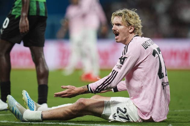 Juventus™s Nick Woltemade reacts after missing a scoring chance during the Serie A soccer match between Sassuolo and Juventus at the Mapei Stadium in Reggio Emilia, north Italy - Sunday, September 13, 2026 -  Copyright: xMassimoxPaolone LaPressex