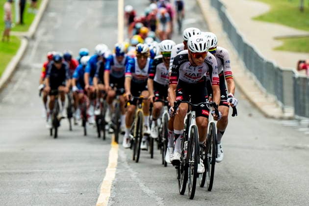 September 13, 2026, Montreal, Pq, CANADA: The main pack climbs a hill during the Grand Prix Cycliste de Montreal on Sunday, Sept. 13, 2026. Canada News - September 13, 2026  - ZUMAc35_ 20260913_zaf_c35_058 Copyright: xChristopherxKatsarovx