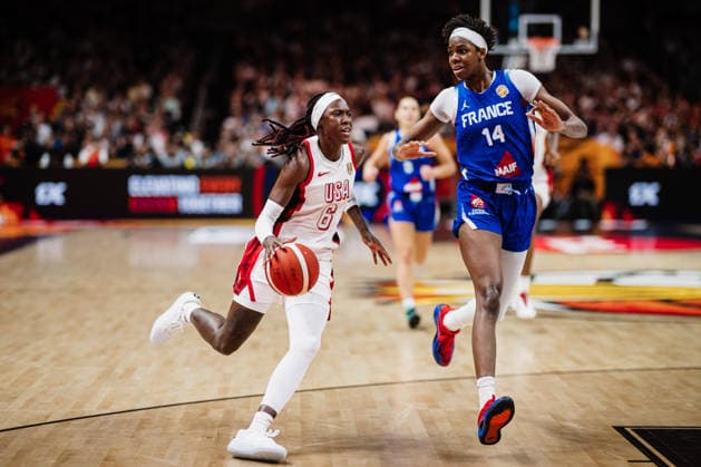 FIBA Women’s Basketball World Cup 2026: USA vs. France, September 13, 2026; Rhyne Howard (USA), 6; Dominique Malonga (France), 14; Basketball; FIBA Women’s Basketball World Cup 2026; Final Round, Final, USA vs. France on September 13, 2026, at the Uber Arena, Berlin Copyright: xBEAUTIFULxSPORTS Tonhäuserx