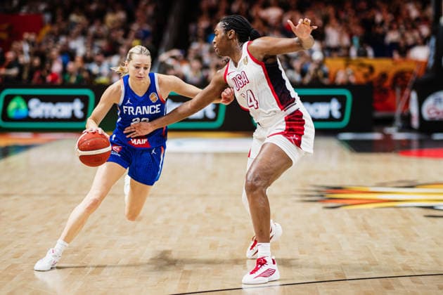 FIBA Women’s Basketball World Cup 2026: USA vs. France, September 13, 2026; Marine Johannes (France), 23; Aliyah Boston (USA), 14; Basketball; FIBA Women’s Basketball World Cup 2026; Final Round, Final, USA vs. France on September 13, 2026, at the Uber Arena, Berlin Copyright: xBEAUTIFULxSPORTS Tonhäuserx