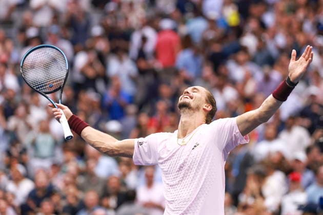 US Open tennis tournament - Day 15 Alexander Zverev of Germany reacts to winning against Ben Shelton of the US during the Men s Singles Finals of the US Open Tennis Championships at the USTA Billie Jean King National Tennis Center in Flushing Meadows, New York, USA, 13 September 2026. FLUSHING MEADOWS NEW YORK United States  Copyright: xCRISTOBALxHERRERA-ULASHKEVICHx