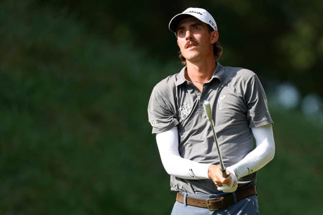 FRANKLIN, TN - SEPTEMBER 13: Ross Steelman of United States of America during the final round of the Simmons Bank Open for the Snedeker Foundation, September 13, 2026 at Vanderbilt Legends Club in Franklin, Tennessee. (Photo by Matthew Maxey Icon Sportswire) GOLF: SEP 13 Korn Ferry Tour Simmons Bank Open EDITORIAL USE ONLY Icon260913032