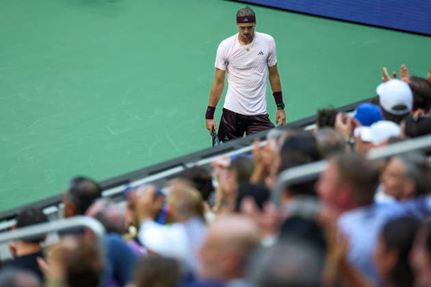 US Open tennis tournament - Day 15 Alexander Zverev of Germany reacts during his match against Ben Shelton of the US during the Men s Singles Final of the US Open Tennis Championships in Flushing Meadows, New York, USA, 13 September 2026. FLUSHING MEADOWS NEW YORK United States  Copyright: xOLGAxFEDOROVAx