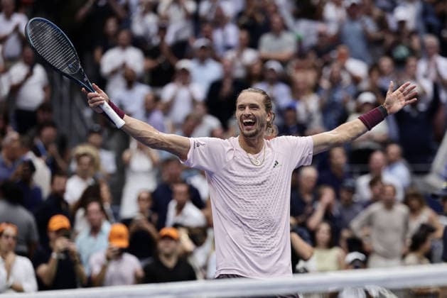 Alexander Zverev celebrates after his victory; celebration, joy, emotion, championship match, final, U.S. Open Championships, Billie Jean King National Tennis Center, Flushing Meadows, New York, USA Copyright: xJuergenxHasenkopfx