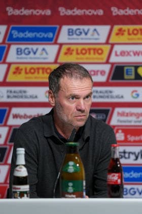 Marco Konrad, SC Freiburg, Coach, Germany, Soccer, Google Pixel Women s Bundesliga, Matchday 4, 2026–2027, SC Freiburg vs. 1. FSV Mainz 05, September 13, 2026, Dreisamstadion, Freiburg, Dreisamstadion, Baden-Württemberg, Germany Copyright: xArnexAmbergx