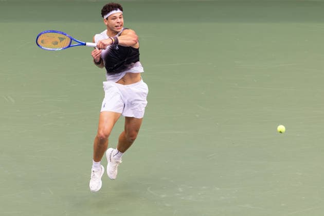 September 13, 2026: Ben Shelton (USA) in action against Alexander Zverev (GER) during the MenÃ¢â‚¬â ¢s Final at the US Open on September 13, 2026, held at the USTA Billie Jean King National Tennis Center in New York City. CSM Tennis 2026: US Open, September 13, 2026  - ZUMAc04_ 20260913_zma_c04_395 Copyright: xBerniexHaleyx