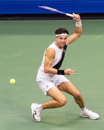 September 13, 2026: Ben Shelton (USA) in action against Alexander Zverev (GER) during the Mens Final at the US Open on September 13, 2026, held at the USTA Billie Jean King National Tennis Center in New York City. CSM Tennis 2026: US Open, September 13, 2026  - ZUMAc04_ 20260913_zma_c04_418 Copyright: xBerniexHaleyx