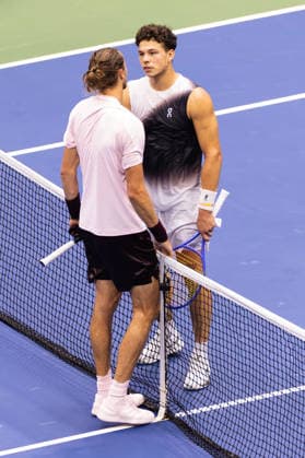 September 13, 2026: Alexander Zverev (GER) in action against Ben Shelton (USA) during the Mens Final at the US Open on September 13, 2026, held at the USTA Billie Jean King National Tennis Center in New York City. CSM Tennis 2026: US Open, September 13, 2026  - ZUMAc04_ 20260913_zma_c04_435 Copyright: xBerniexHaleyx