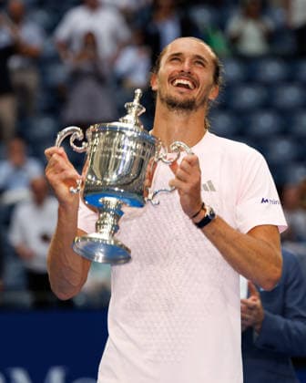 September 13, 2026: Alexander Zverev (GER) during the trophy ceremony after defeating Ben Shelton (USA) in the MenÃ¢â‚¬â ¢s Final at the US Open on September 13, 2026, held at the USTA Billie Jean King National Tennis Center in New York City. CSM . Tennis 2026: US Open, September 13, 2026  - ZUMAc04_ 20260913_zma_c04_452 Copyright: xBerniexHaleyx