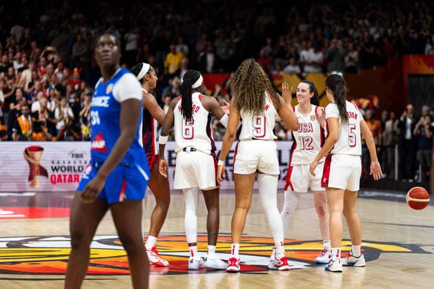 Angel Reese (USA), 15, Rhyne Howard (USA), 06, Kiki Iriafen (USA), 09, Caitlin Clark (USA), 12, Sonia Citron (USA), 05 celebrating after the victory at the end of the game, GER, USA vs. France, Basketball, 2026 FIBA Women’s World Cup, Final, September 13, 2026, GER, USA vs. France, Basketball, FIBA Women’s World Cup 2026, Final, September 13, 2026, Berlin Copyright: xEibner-Pressefoto MaxxVincenx EP_MVN