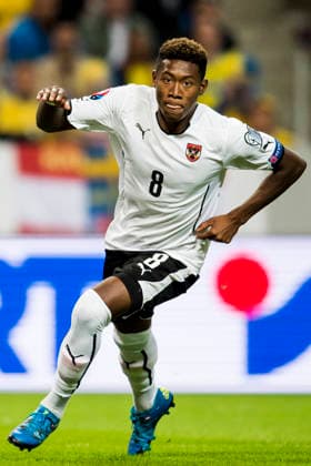 Austrias David Alaba during the European Championship qualifying soccer match between Sweden and Austria on September 8, 2015, in Stockholm, Sweden  Copyright: xPetterxArvidsonx