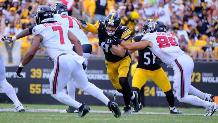 Sep 13, 2026; T.J. Watt 90 during the Pittsburgh Steelers vs Atlanta Falcons game in Pittsburgh, Pennsylvania, USA; at Acrisure Stadium. Mandatory Credit: -Cal Media NFL, American Football Herren, USA 2026: Falcons Vs Steelers SEP 13  - ZUMAcp5_ 20260913_faf_cp5_145 Copyright: xJasonxPohuskix