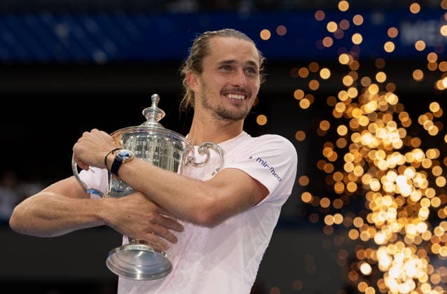 2026 US Open - Day 15 NEW YORK, NEW YORK - SEPTEMBER 13: Alexander Zverev of Germany poses with the trophy at the trophy presentation after winning the men’s singles final against Ben Shelton of the United States during the 2026 US Open - Day 15 at USTA Billie Jean King National Tennis Center on September 13, 2026 in New York, New York. New York USTA Billie Jean King National Tennis Center New York United States Copyright: xSusanxMullane ISIxPhotosx 9760