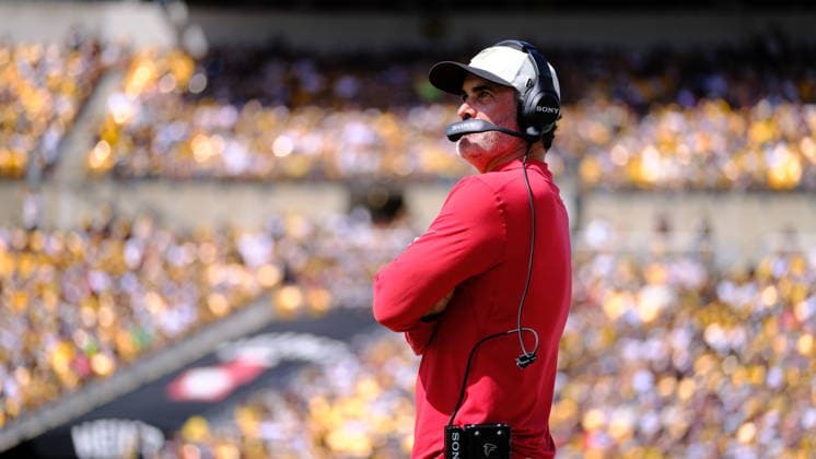 Sep 13, 2026; Head Coach Kevin Stefanski during the Pittsburgh Steelers vs Atlanta Falcons game in Pittsburgh, Pennsylvania, USA; at Acrisure Stadium. Mandatory Credit: -Cal Media NFL, American Football Herren, USA 2026: Falcons Vs Steelers SEP 13  - ZUMAcp5_ 20260913_faf_cp5_353 Copyright: xJasonxPohuskix