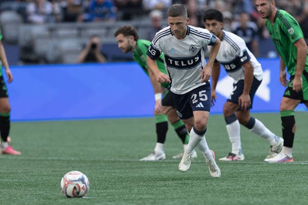 Ryan Gauld seen during MLS, Fussball Herren, USA game between teams of Vancouver Whitecaps FC and Austin FC(Gael Amador Ball Raw Images) Vancouver BC Place Canada Copyright: xGaelxAmadorx Whitecaps_Austin0076