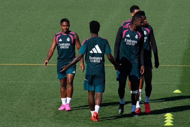 September 14, 2026, Valdebebas, Madrid, Spain: Endrick during the training day of Real Madrid ahead the Spanish League, LaLiga EA Sports, football match against Elche CF at Ciudad Deportiva Real Madrid on September 14, 2026, in Valdebebas, Madrid, Spain. Real Madrid Training And press conference, PK, Pressekonferenz - Laliga Ea Sports  - ZUMAa181 20260914_zaa_a181_043 Copyright: xDennisxAgyemanx