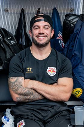 Chris DeSousa, EHC Red Bull Munich, 82 GER, EHC Red Bull Munich, Ice Hockey, DEL, Open Locker Room, September 14, 2026. Photo: HMB Media, Heike Feiner Copyright: HMBxMedia HeikexFeiner