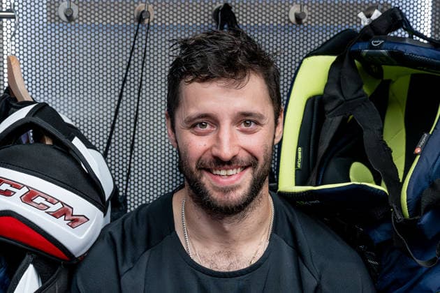 Tobias Rieder, EHC Red Bull Munich, 08 Portrait, GER, EHC Red Bull Munich, Ice Hockey, DEL, Open Locker Room, September 14, 2026, Photo by HMB Media, Heike Feiner Copyright: HMBxMedia HeikexFeiner
