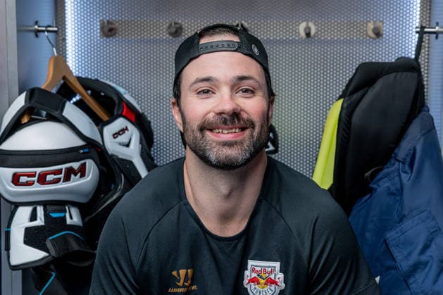 Ryan Murphy, EHC Red Bull Munich, 24, Portrait, GER, EHC Red Bull Munich, Ice Hockey, DEL, Open Locker Room, September 14, 2026, Photo: HMB Media, Heike Feiner Copyright: HMBxMedia HeikexFeiner