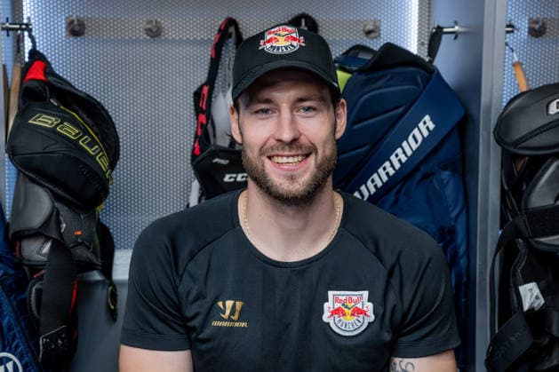 Lukas Klok, EHC Red Bull Munich, 03 GER, EHC Red Bull Munich, ice hockey, DEL, Open Locker Room, September 14, 2026. Photo: HMB Media, Heike Feiner Copyright: HMBxMedia HeikexFeiner