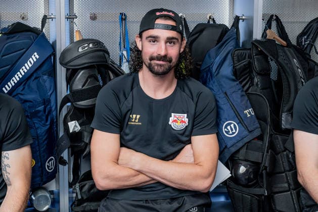 Trevor Carrick, EHC Red Bull Munich, 44, GER, EHC Red Bull Munich, ice hockey, DEL, Open Locker Room, September 14, 2026. Photo: HMB Media, Heike Feiner Copyright: HMBxMedia HeikexFeiner