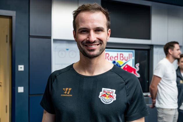 Mathias Niederberger, Goaltender, EHC Red Bull Munich, 35, GER, EHC Red Bull Munich, Ice Hockey, DEL, Open Locker Room, September 14, 2026, Photo: HMB Media, Heike Feiner Copyright: HMBxMedia HeikexFeiner