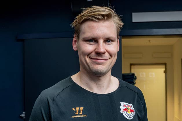 Ville Pokka, EHC Red Bull Munich, 22 Portrait, GER, EHC Red Bull Munich, Ice Hockey, DEL, Open Locker Room, September 14, 2026, Photo: HMB Media, Heike Feiner Copyright: HMBxMedia HeikexFeiner