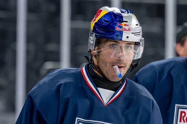 Yasin Ehliz, EHC Red Bull Munich, 42 Portrait GER, EHC Red Bull Munich, ice hockey, training session ahead of the DEL season opener, September 14, 2026. Photo: HMB Media, Heike Feiner Copyright: HMBxMedia HeikexFeiner