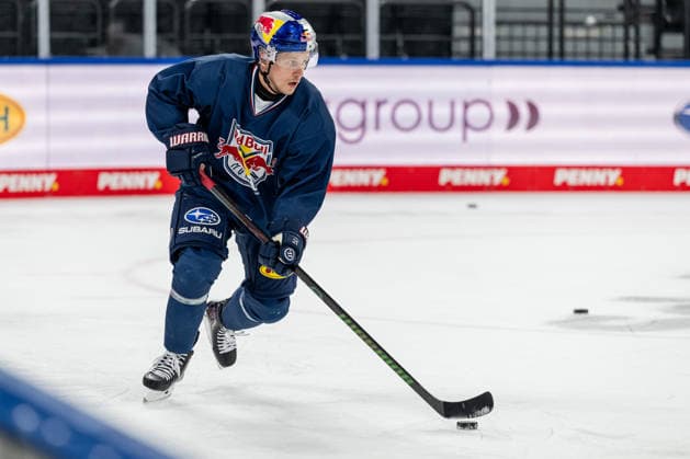 Dominik Kahun, EHC Red Bull Munich, 21, GER, EHC Red Bull Munich, ice hockey, training session ahead of the DEL season opener, September 14, 2026. Photo: HMB Media, Heike Feiner Copyright: HMBxMedia HeikexFeiner