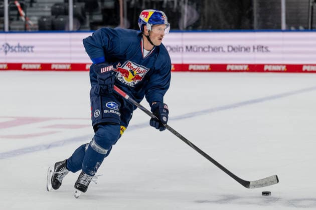 Patrick Hager, EHC Red Bull Munich, 52, GER, EHC Red Bull Munich, ice hockey, training session ahead of the DEL season opener, September 14, 2026. Photo: HMB Media, Heike Feiner Copyright: HMBxMedia HeikexFeiner