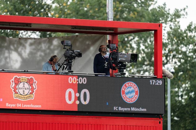 Germany Google Pixel Women s Bundesliga 2026, Matchday 27, Match 4: Bayer 04 Leverkusen vs. FC Bayern Munich, January 14, 2026, Ulrich Haberland Stadium, TV, Camera Broadcast, Television Copyright: xCelinaxLeiersx