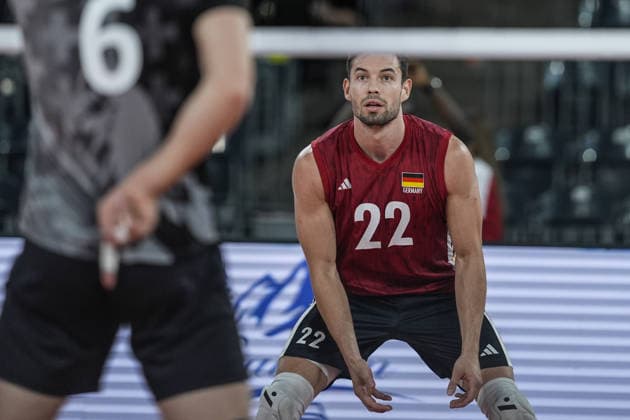 Germany v Switzerland - CEV EuroVolley 2026 Men CLUJ-NAPOCA, ROMANIA - SEPTEMBER 14: Germany s Tobias Brand plays during the CEV 2026 European Men s Volleyball Championship Group D match between Germany and Switzerland at BT Arena in Cluj-Napoca, Romania, on September 14, 2026. Osmancan Gurdogan Anadolu Cluj Romania. Editorial use only. Please get in touch for any other usage.  Copyright: x2026xAnadoluxOsmancanxGurdoganx
