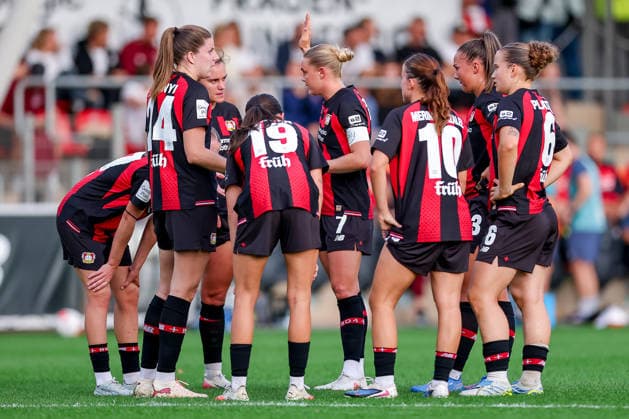 September 14, 2026, Soccer, Women s Bundesliga 1, Bayer 04 Leverkusen vs. FC Bayern Munich, Matchday 4, Ulrich Haberland Stadium, 2026–27 Season Selina Ostermeier of Bayer 04 Leverkusen 02 is injured on the field and requires medical attention; she is injured due to dizziness; injury on the field. DFB regulations prohibit any use of photographs as image sequences and or quasi-video. North Rhine-Westphalia, Germany