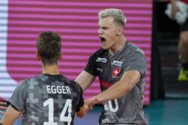 Germany v Switzerland - CEV EuroVolley 2026 Men CLUJ-NAPOCA, ROMANIA - SEPTEMBER 14: Switzerland s Lars Migge reacts during the CEV 2026 European Men s Volleyball Championship Group D match between Germany and Switzerland at BT Arena in Cluj-Napoca, Romania, on September 14, 2026. Osmancan Gurdogan Anadolu Cluj Romania. Editorial use only. Please get in touch for any other usage.  Copyright: x2026xAnadoluxOsmancanxGurdoganx