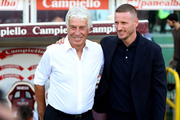 2026-09-14 Torino FC v AS Roma - Serie A TURIN, ITALY - SEPTEMBER 14: Coach Gian Piero Gasperini of AS Roma, Coach Ignazio Abate of Torino FC during the Serie A match between Torino FC and AS Roma at Stadio Olimpico di Torino on September 14, 2026 in Turin, Italy. (Photo by Nderim Kaceli BSR Agency) Turin Italy Content not available for redistribution in The Netherlands directly or indirectly through any third parties. Copyright: xBSRxAgencyx