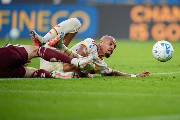 Roma™s Donyell Malen score his goal during the Serie A soccer match between Torino and Roma at the Stadio Olimpico Grande Torino in Turin, north west Italy - Sunday, September 14, 2026. - Soccer .  Copyright: xMarcoxAlpozzi LaPressex