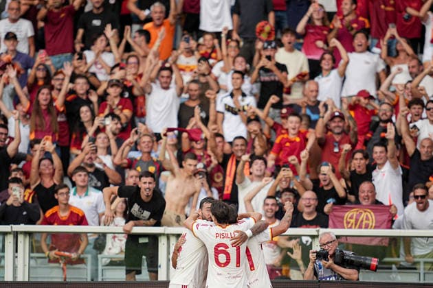 Roma™s Donyell Malen celebrates after scoring the 1-0 goal for his team during the Serie A soccer match between Torino and Roma at the Stadio Olimpico Grande Torino in Turin, north west Italy - Sunday, September 14, 2026. - Soccer .  Copyright: xMarcoxAlpozzi LaPressex