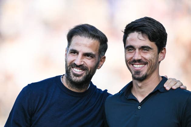 Cesc FÃ bregas, Head Coach of Calcio Como Carlos Cuesta, Head Coach of Parma Calcio 1913 before to the Serie A soccer match between Como Calcio and Parma Calcio 1913 at the Giuseppe Sinigaglia stadium in Como, north Italy - September 14, 2026 - Soccer.  Copyright: xTizianoxBallabio LaPressex