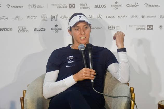 Villa Lobos Park, Sao Paulo (SP), 09 14 2026 - SPORTS SP-OPEN: LUISA STEFANI - Tennis player Luisa Stefani (BRA), during a press conference, PK, Pressekonferenz for the SP OPEN WTA, Tennis Damen 250, held at Villa Lobos Park, in Sao Paulo, on the afternoon of Monday, September 14 (Photo: Eduardo Carmim Photo Premium SPP) 30930 (Eduardo Carmim SPP)  Copyright: xEduardoxCarmimx xSPPx spp-en-EdCa-eduardo_carmim_photo_premium_507183