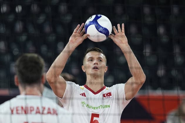 Turkiye v Romania - CEV EuroVolley 2026 Men CLUJ-NAPOCA, ROMANIA - SEPTEMBER 14: Mert Matic of Turkiye competes during the CEV EuroVolley 2026 Pool D match between Turkiye and Romania at BT Arena in Cluj-Napoca, Romania, on September 14, 2026. Osmancan Gurdogan Anadolu Cluj-Napoca Romania. Editorial use only. Please get in touch for any other usage.  Copyright: x2026xAnadoluxOsmancanxGurdoganx