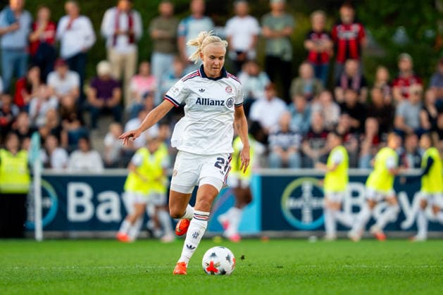 Pernille Harder, FC Bayern Munich; Bayer 04 Leverkusen vs. FC Bayern Munich, Soccer, Google Pixel Women s Bundesliga, Matchday 4, 2026–2027 Season, September 14, 2026 DFB regulations prohibit any use of photographs as image sequences and or quasi-video Bayer 04 Leverkusen vs. FC Bayern Munich, Soccer, Google Pixel Women’s Bundesliga, Matchday 4, 2026–2027 Season, September 14, 2026, Leverkusen Copyright: xEibner-Pressefoto J.xDerondeaux EP_JDU