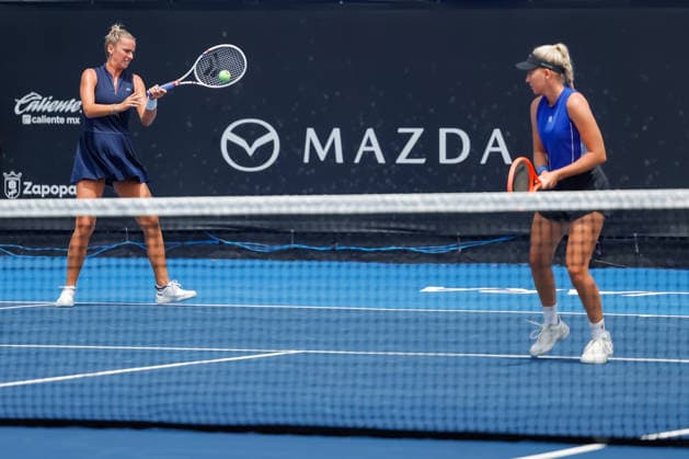 WTA GUADALAJARA OPEN 2026 WTA GUADALAJARA OPEN 2026 ALEXA GUARACHI, NIKA RADISIC vs. MAKAMOTO NINOMIYA, ISABELLE HAVERLAG 1 09 14 2026 GUADALAJARA, JALISCO Action photo of Alexa Guarachi and Nika Radisic during a match at the 2026 WTA Guadalajara Open, held at the Centro Panamericano de Tenis in Guadalajara, Jalisco, Mexico Photo of Alexa Guarachi and Nika Radisic, during a match at the 2026 WTA Guadalajara Open held at the Centro Panamericano de Tenis in Guadalajara, Jalisco, Mexico. PHOTO BY IMAGENSHOP PHOTO AGENCY GUADALAJARA, JALISCO, MEXICO Copyright: xIMAGENSHOPxAGENCIAxFOTOGRAFICAx