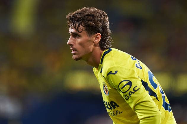 Carlos Romero of Villarreal CF during the LaLiga EA Sports match between Villarreal CF and Real Betis Balompie at Estadio de la Cerámica on September 14, 2026, in Villarreal, Spain