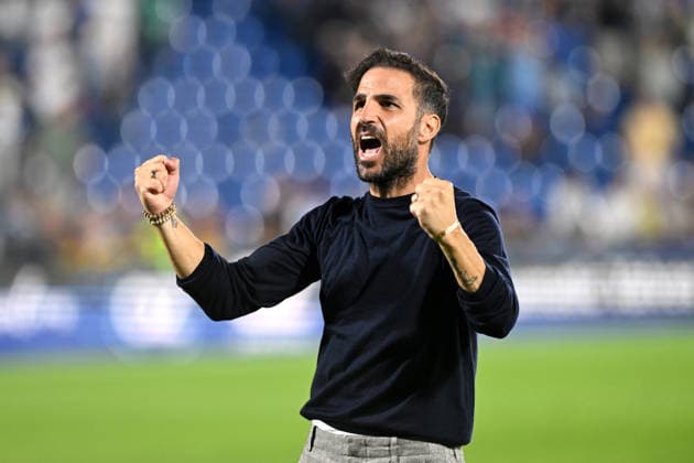 FRANCESC CESC FABREGAS, Como, Serie A 2026-27, Como-Parma 2-1, azione, action, single shot, esultanza, jubel, joy, celebration SERIE A 2026-27 COMO-PARMA 2-1