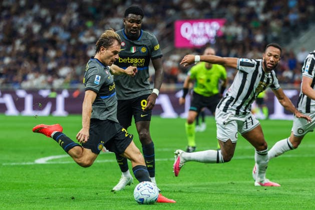 IPA88535868 - Nicolo Barella of FC Internazionale scores a goal during the Serie A Enilive 2026 27 soccer match between FC Internazionale and Udinese Calcio.  Copyright: xFabrizioxCarabelli IPAxSportx xx IPA88535868